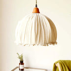 Haloa Vintage Pendant Light Beige, Fabric