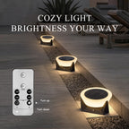 RIRZ HALO Solar Outdoor Floor Lamp LED Warm White Patio Garden Poolside — 18cm 28cm 38cm