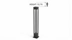Modern Black Aluminum Solar Pathway Bollard Light IP65 Outdoor Garden Driveway — Singles to 8-Pack