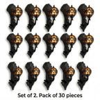 Peacock Outdoor Wall Light Retro European Aluminum Waterproof Hardwired — Black Bronze Sets