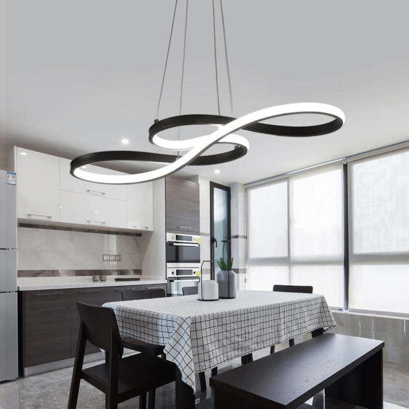 Durell Musical Note Pendant Light, Black & Gold