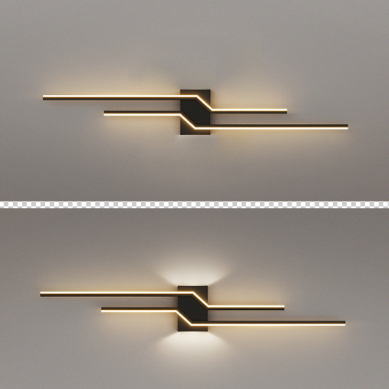 Arisha Modern Minimalist Linear Metal Vanity Wall Light