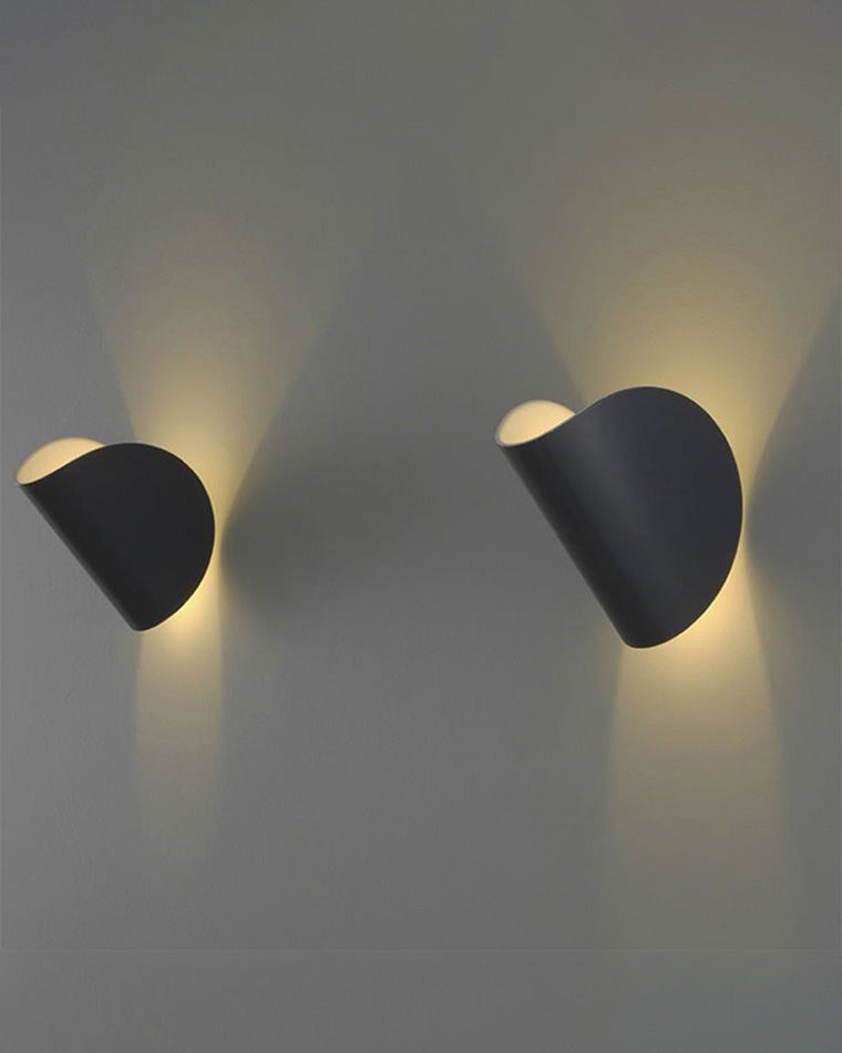 Adjustable Half Shade Wall Sconce Articulating Arm LED Reading Bedroom Home Office — 3 Finishes