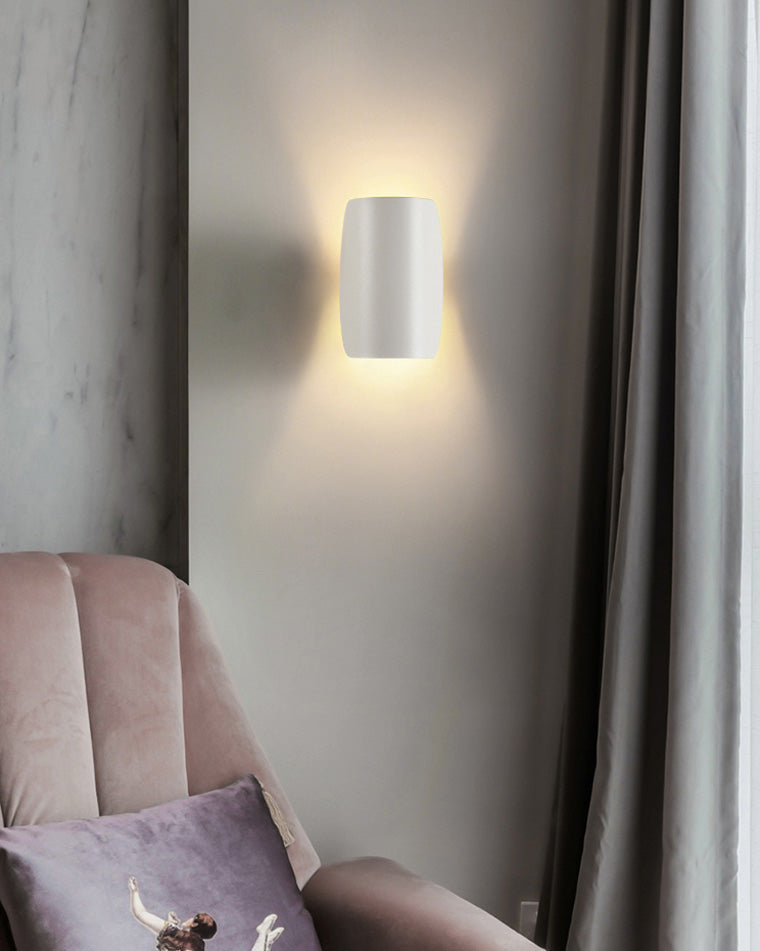 Adjustable Half Shade Wall Sconce Articulating Arm LED Reading Bedroom Home Office — 3 Finishes
