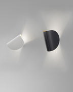 Adjustable Half Shade Wall Sconce Articulating Arm LED Reading Bedroom Home Office — 3 Finishes