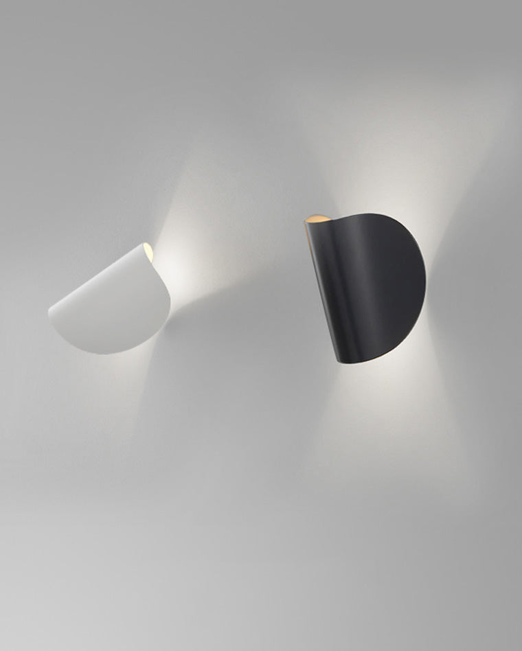 Adjustable Half Shade Wall Sconce Articulating Arm LED Reading Bedroom Home Office — 3 Finishes