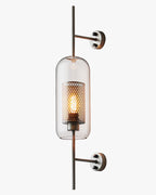 Industrial Hurricane Wall Sconce Brass Glass Vintage Indoor Bedroom Living Room Bar — Black Brass