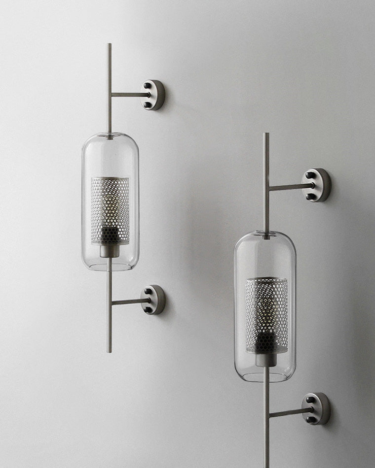 Industrial Hurricane Wall Sconce Brass Glass Vintage Indoor Bedroom Living Room Bar — Black Brass