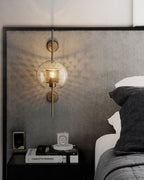 Industrial Hurricane Wall Sconce Brass Glass Vintage Indoor Bedroom Living Room Bar — Black Brass