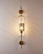 Industrial Hurricane Wall Sconce Brass Glass Vintage Indoor Bedroom Living Room Bar — Black Brass