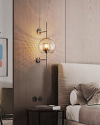 Industrial Hurricane Wall Sconce Brass Glass Vintage Indoor Bedroom Living Room Bar — Black Brass