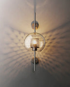 Industrial Hurricane Wall Sconce Brass Glass Vintage Indoor Bedroom Living Room Bar — Black Brass