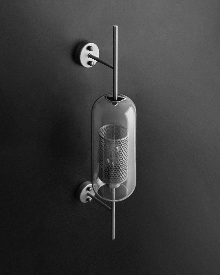 Industrial Hurricane Wall Sconce Brass Glass Vintage Indoor Bedroom Living Room Bar — Black Brass