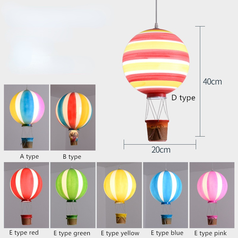 Aria Creative Colorful Balloon Pendant Light, Bedroom