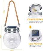 Solar hanging outdoor lantern warm amber LED waterproof decorative — 2-pack 4-pack 6-pack options