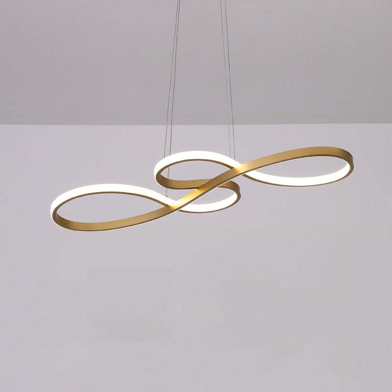 Durell Musical Note Pendant Light, Black & Gold