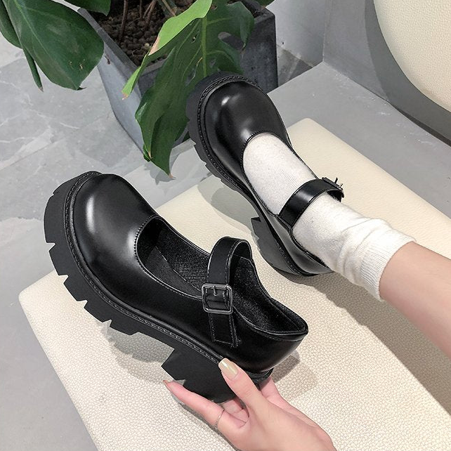 Women's Vintage Leather Mary Jane Heels