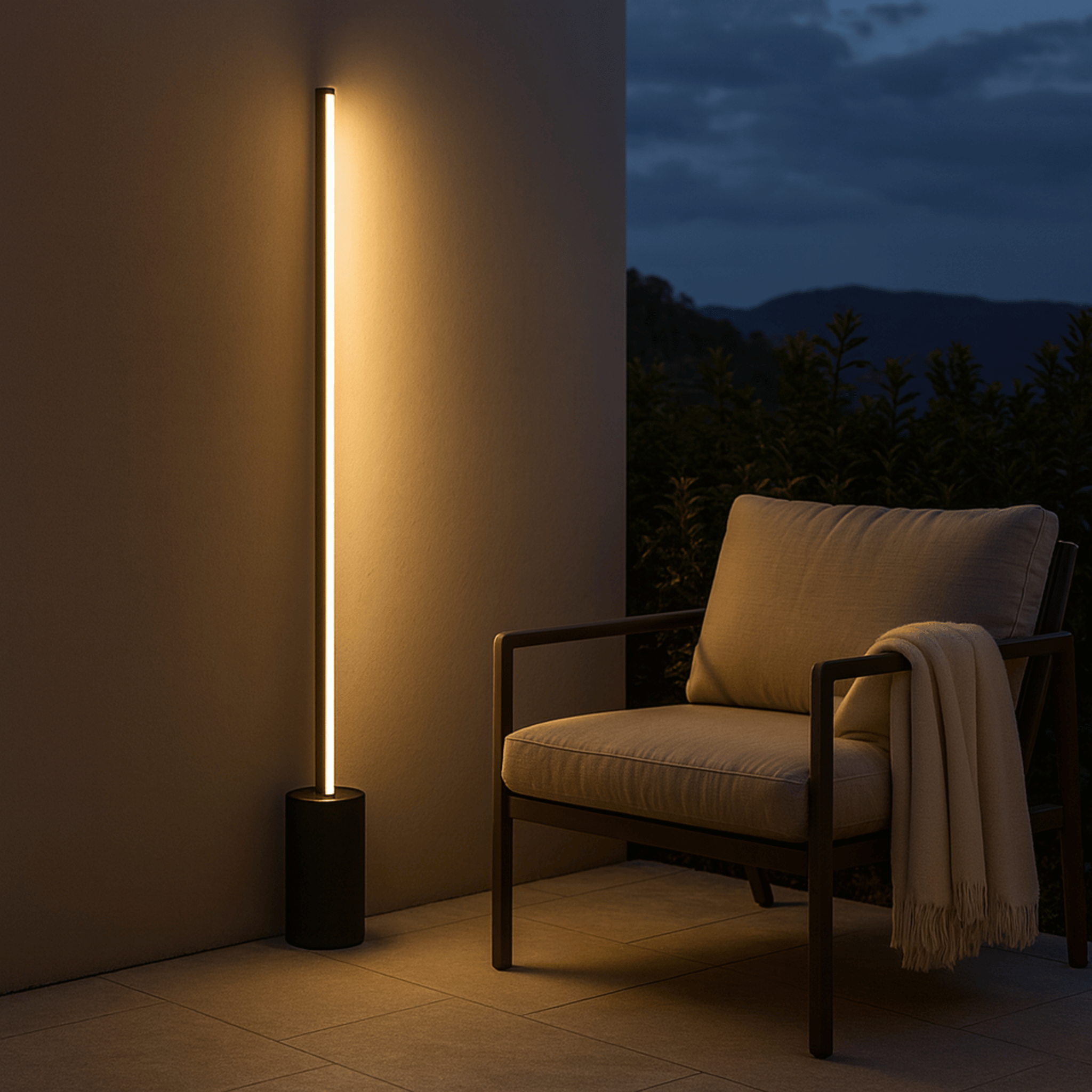 LumoPath LED Lawn Light Modern Waterproof Outdoor Pathway Garden Driveway — 29 to 49 Inch