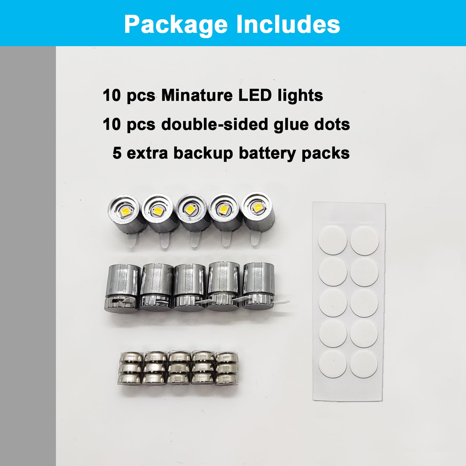 LED mini spotlight battery operated warm white resin — closet and wardrobe illumination