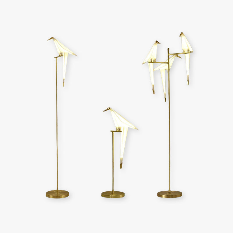 Clifford Nordic Bird Table /Floor Lamp, Gold, 1/2/3 Light