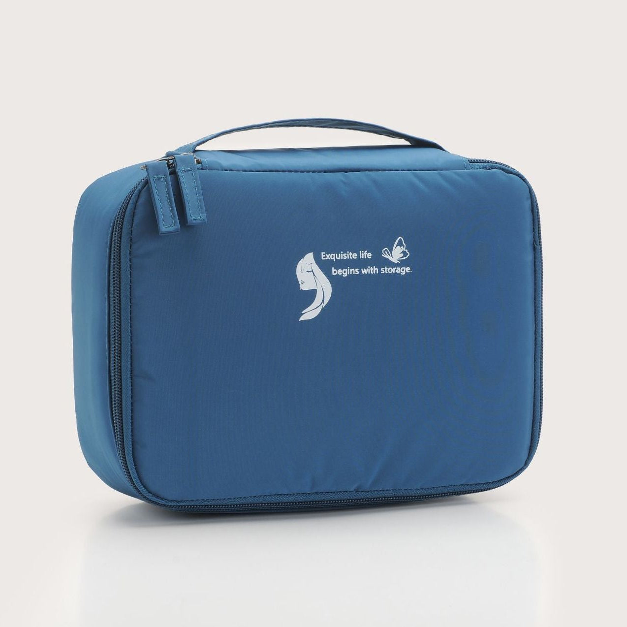 ravel Makeup Bag Organizer with Compartments & Brush Holder