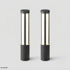 Residential Bollard Lights Modern Cylindrical LED Landscape Pathway Driveway — 31 to 47 Inch Sets