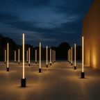 LumoPath LED Lawn Light Modern Waterproof Outdoor Pathway Garden Driveway — 29 to 49 Inch