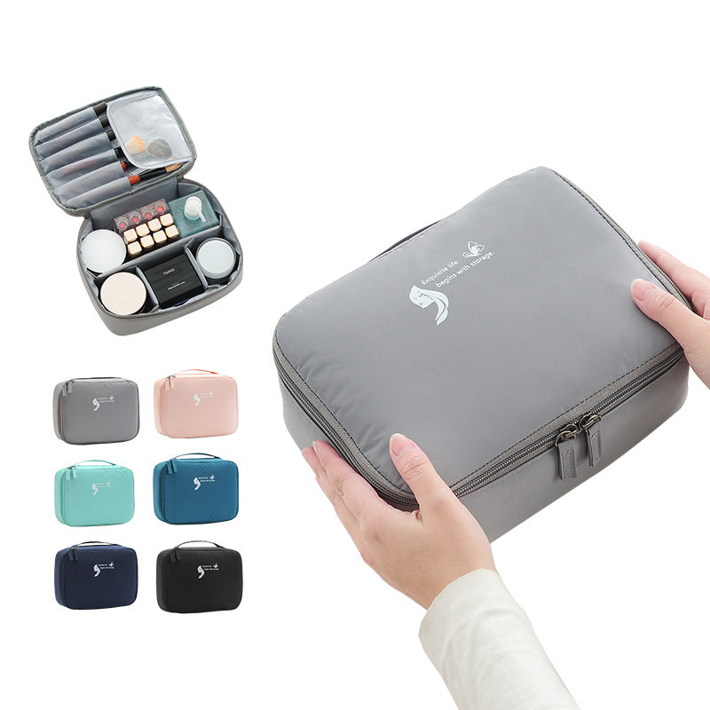 ravel Makeup Bag Organizer with Compartments & Brush Holder
