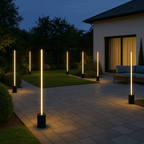 LumoPath LED Lawn Light Modern Waterproof Outdoor Pathway Garden Driveway — 29 to 49 Inch
