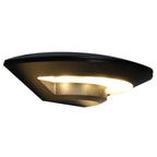 Ray Flying Saucer Outdoor Wall Lamp – Black Metal LED Light