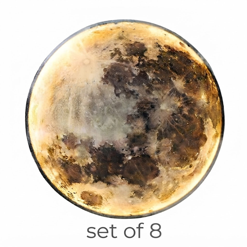 Full Moon LED Wall Lamp Dimmable 3-Step Artistic Bedroom Living Room — 9 to 15 Inch Sets