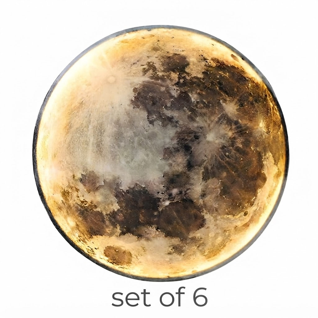 Full Moon LED Wall Lamp Dimmable 3-Step Artistic Bedroom Living Room — 9 to 15 Inch Sets