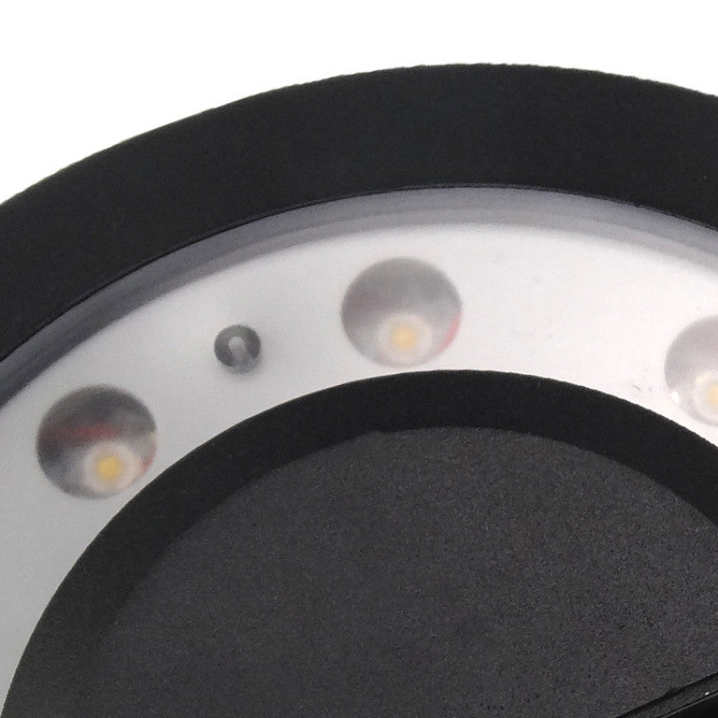 Ray Flying Saucer Outdoor Wall Lamp – Black Metal LED Light