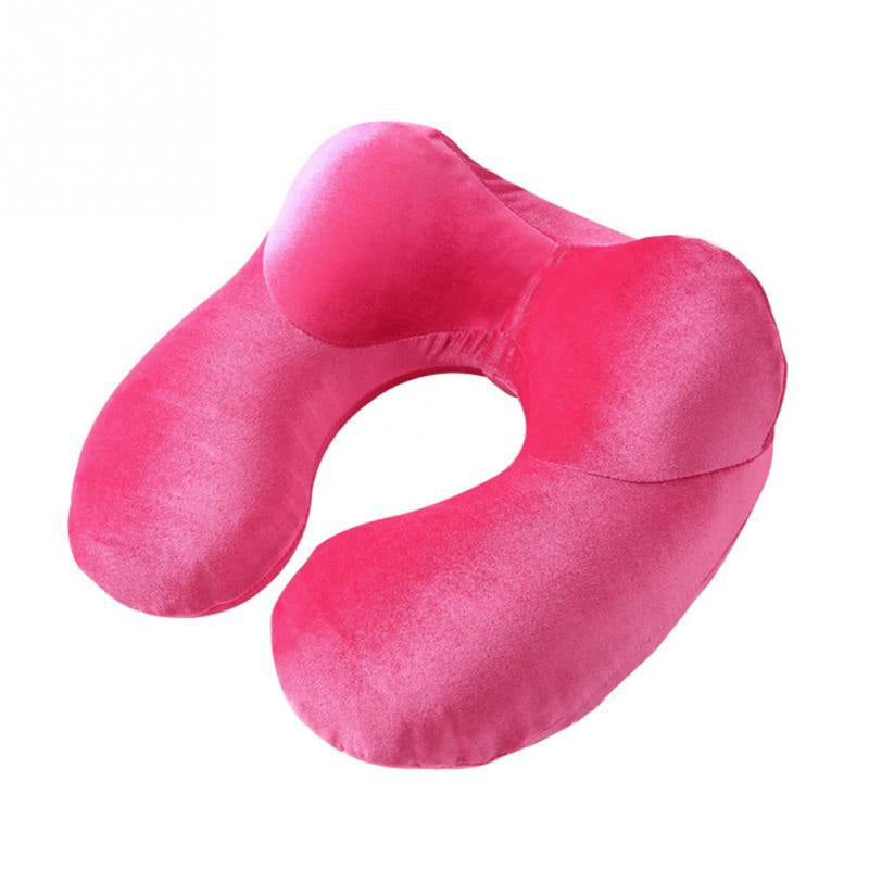 Inflatable Travel Neck Pillow – Soft U-Shaped Neck Support Pillow for Flights