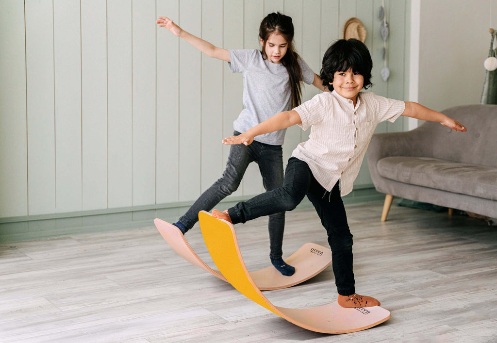 Large Wooden Balance Board (With Coloured Felt)