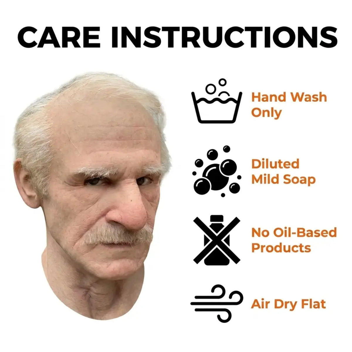 Hyper Realistic Silicone Elderly Mask