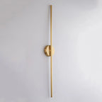 Fauro Modern Linear Metal & Silica Gel Wall-Mounted Lamps, Gold