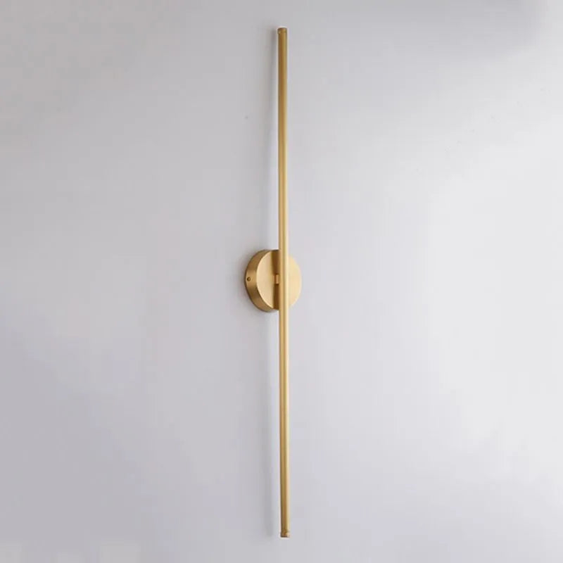 Fauro Modern Linear Metal & Silica Gel Wall-Mounted Lamps, Gold