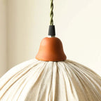 Haloa Vintage Pendant Light Beige, Fabric