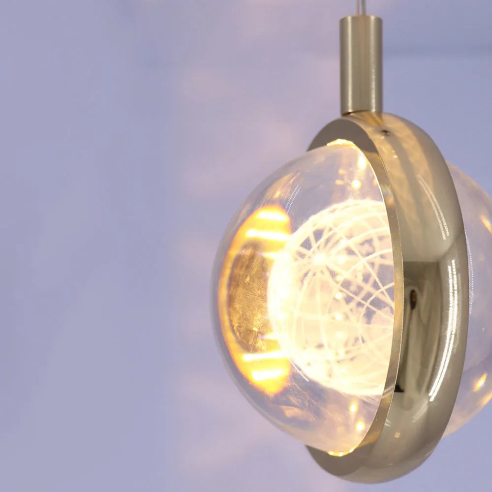 Kristy Morden Spherical Metal Pendant Light, Gold