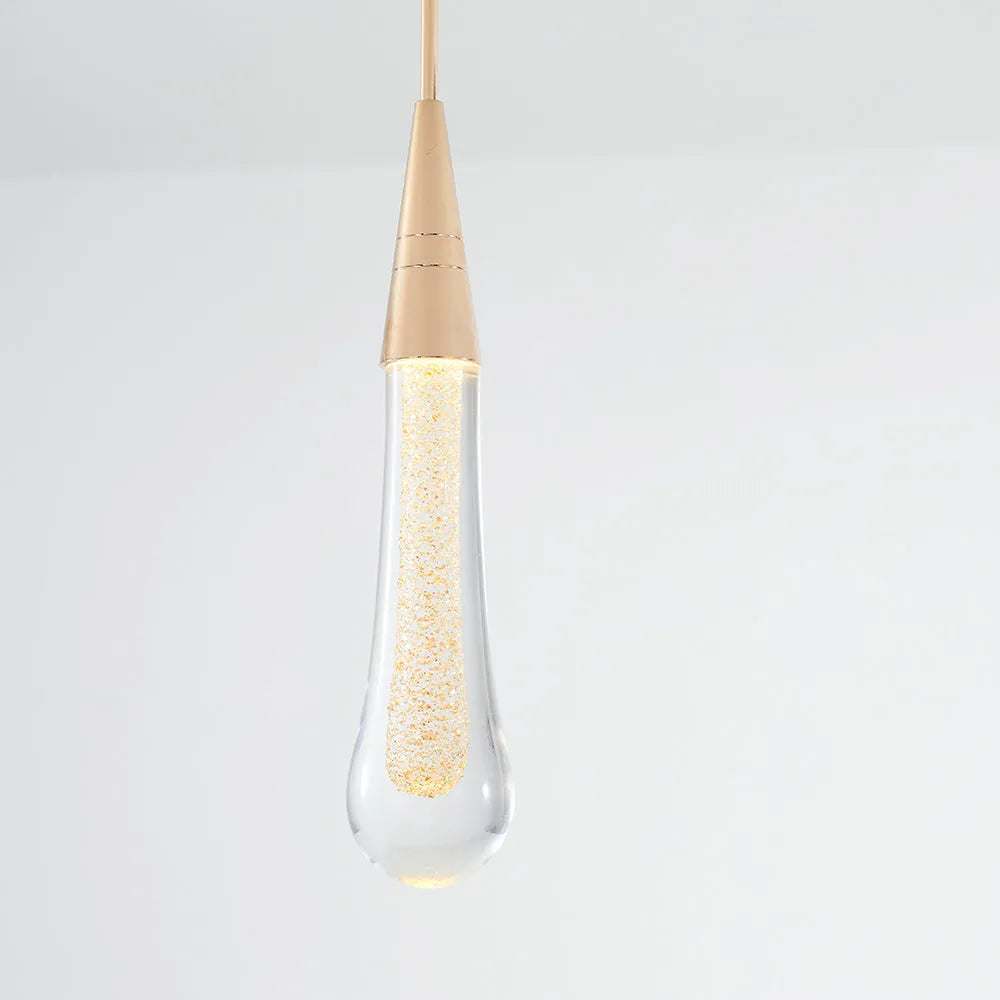 Teardrop Gold Pendant Light