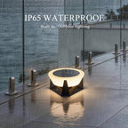 RIRZ HALO Solar Outdoor Floor Lamp LED Warm White Patio Garden Poolside — 18cm 28cm 38cm