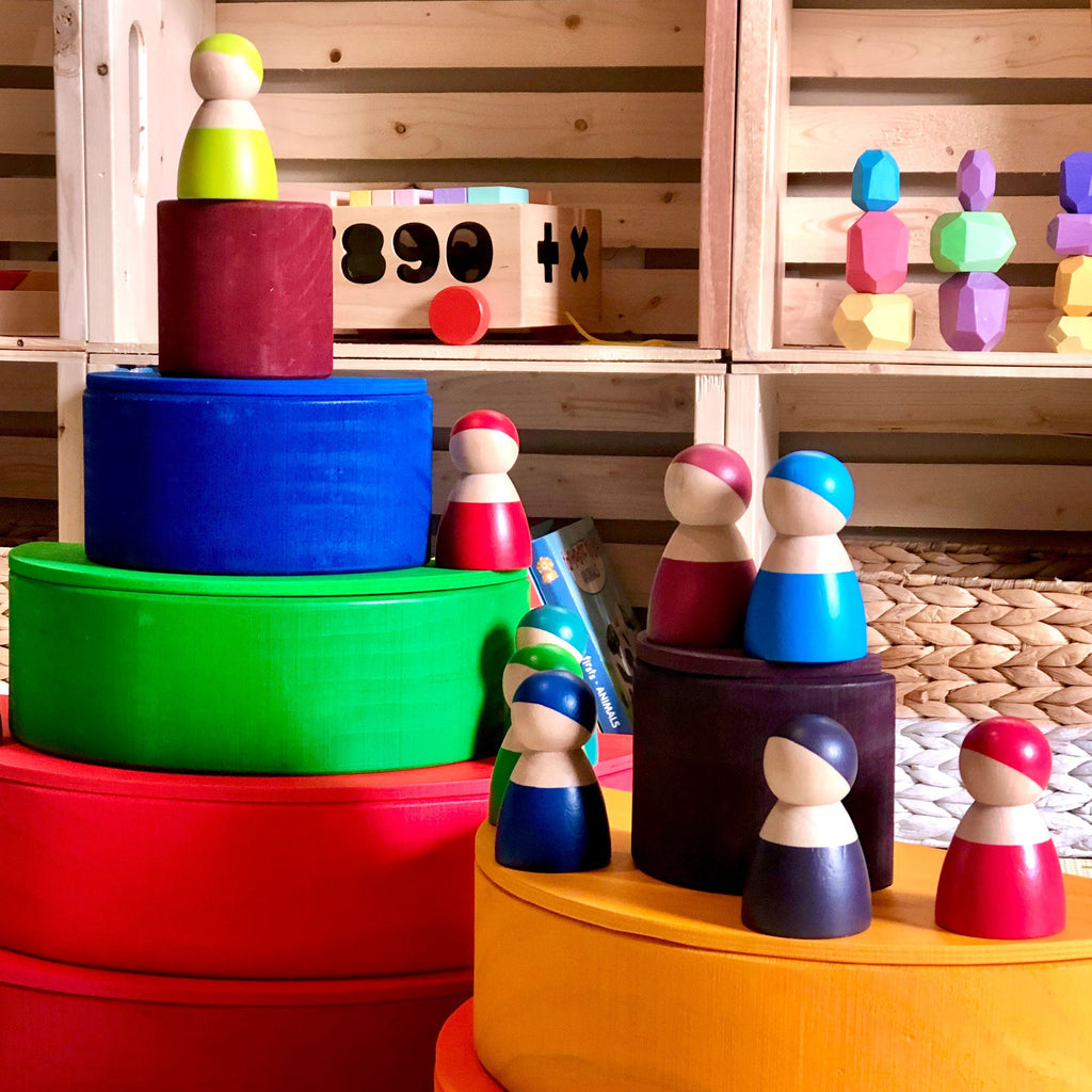 Grimm's Large Rainbow Stacker Bundle - Rainbow Stacking toy