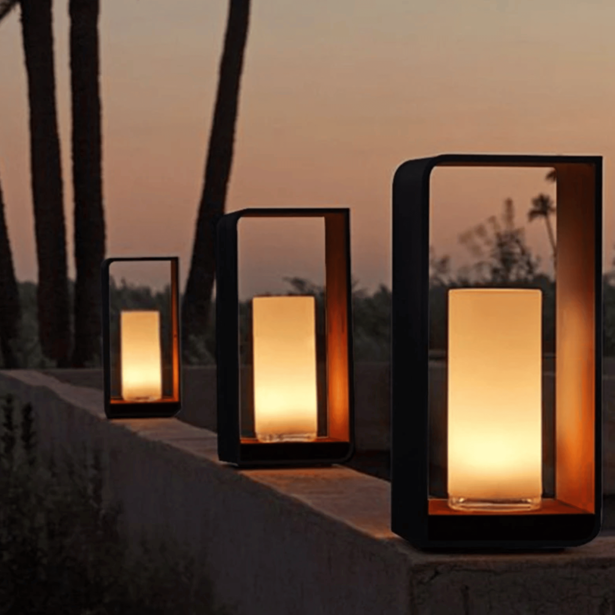 LumoEdge Outdoor LED Lawn Bollard Lamp Modern Pathway Garden Driveway