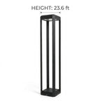 Modern Black Aluminum Solar Pathway Bollard Light IP65 Outdoor Garden Driveway — Singles to 8-Pack