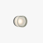 Ray Modern Mini Drum Outdoor Wall Light – Transparent Metal Design