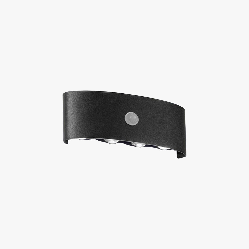 Ray Modern Minimalist Metal LED Wall Lamp with Up and Down Lighting, Black/White