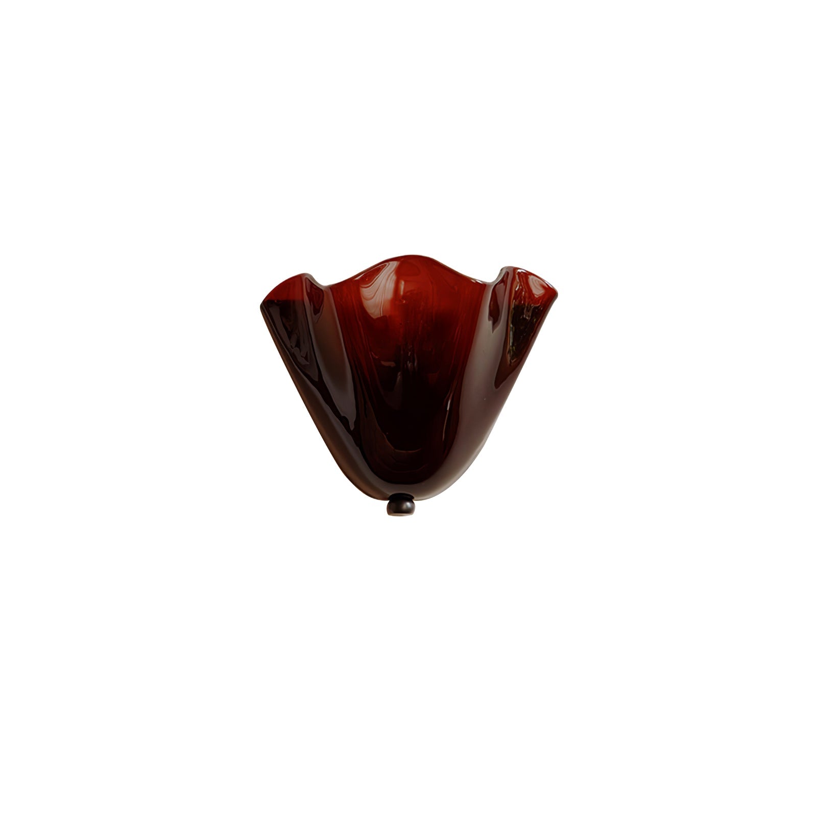 Petalia Glass Wall Sconce Art Deco LED Bedroom Living Room Hallway — Beige Green Brown Amber