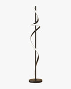 Dimmable Spiral Arc Floor Lamp Sculptural LED Warm White Living Room Bedroom — 3 Finish Options