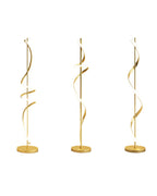 Dimmable Spiral Arc Floor Lamp Sculptural LED Warm White Living Room Bedroom — 3 Finish Options